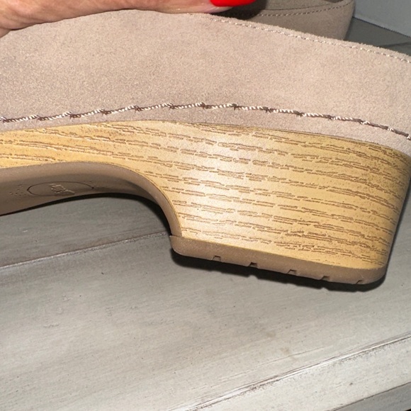 Bella Vita Beige Suede Slip-On Clogs - Picture 7 of 8